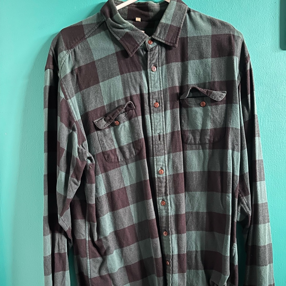 Green and black flannel